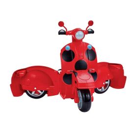 Bandai P50668 Miraculous Switch'n Go Scooter + Ladybug Lucky Charm Muñeca Articulada 26 cm