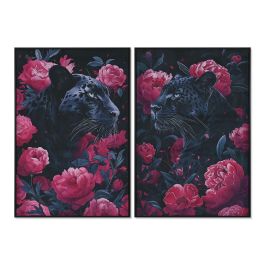 Cuadro Home ESPRIT Negro Rosa 83 x 4 x 123 cm (2 Unidades) Precio: 143.49999961. SKU: B1DJWK23DJ