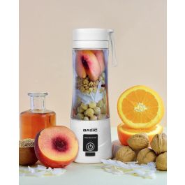 Inde Batidora de Vaso Portátil Recargable Basic Home, Capacidad 380 ml, 24 x 7.5 cm (6 Unidades)