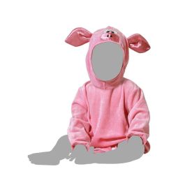 Disfraz Cerdita Rosa Unisex Bebé 6-12 Meses con Orejas y Hocico