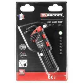 Facom 89SR.JP6PB Juego de 6 Llaves Allen Largas con Cabeza Esférica Resistorx Facom 89SR.JP6PB Juego de 6 Llaves Allen Largas con Cabeza Esférica Resistorx