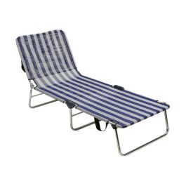 Cama playa aluminio multiposición con asas sin muelle color rayas.67.5x67x15cm Precio: 64.49999985. SKU: S2426807