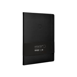 Cuaderno Con Gomilla Antartik Notes Tapa Dura A4 Hojas Lisas Negro 100 Hojas 80 gr Fsc