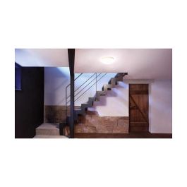 Steinel RS PRO P1 - Lámpara LED interior de techo/pared, sensor de movimiento, 9.5W, 942lm, 3000K blanco cálido, IP54, 27.2cm, plástico blanco