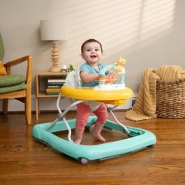 Bright Starts BRI17368 - Andador Plegable Evolutivo 2 en 1 Disney Baby Winnie con Juguete de Actividades Extraíble, Música y Luces