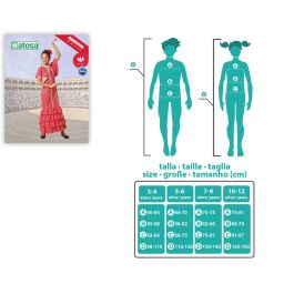 Disfraz Flamenca Rojo Niña Infantil Lunares Colores 10-12 Años