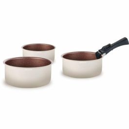 Batería de cocina - Todo tipo de fuegos incluida inducción - ARTHUR MARTIN - AM2655 - Juego de 3 cacerolas -16-18-20 cm + 1 mango extraíble Precio: 49.69000036. SKU: B16EG3VY6E