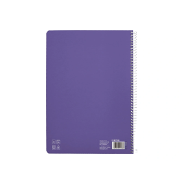 Liderpapel Cuaderno Espiral A4 Tapa Dura 80 Hojas 90gr Cuadro Pautado 4mm Color Lila