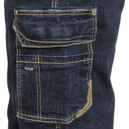 Cofra Pantalón de trabajo Cabries blue jeans, azul marino, talla 42, no detectable por detector de metales, 70% algodón Cofra Pantalón de trabajo Cabries blue jeans, azul marino, talla 42, no detectable por detector de metales, 70% algodón