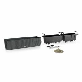 Lechuza LEC4008789156129 Jardinera Balconera Casita 80, Kit completo, Granito, 12L