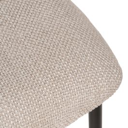 Silla Negro-Blanco Tejido-Metal Salón 50 X 54 X 73,50 cm