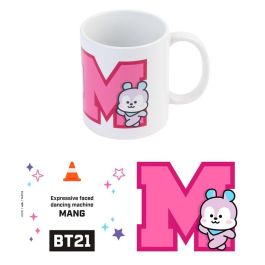 ERIK Taza New Mang BT21 Cerámica 330ml, Apta para Lavavajillas y Microondas, 9,5x8cm