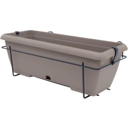 Garden ID 12228907 Kit de macetero con soporte metálico y bandeja integrada Teramo Taupe 50 cm Efecto piedra Reciclado/reciclable Precio: 32.49999984. SKU: B15R9XE8QP
