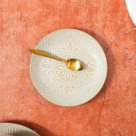 Plato Postre Beige Saha Home Deco Factory diámetro 19,5