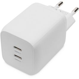 Digitus Cargador USB-C 2 Puertos 65W, 2x USB-C (45W+20W), GaN, para Smartphone/Tableta, Blanco Precio: 53.49999996. SKU: B133DJKDSM