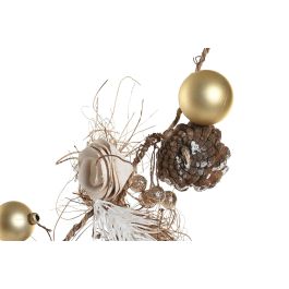DKD Home Decor Guirnalda Navidad Moderna Dorado Marron Piñas Natural 10 x 150 x 10 cm (2 Unidades)