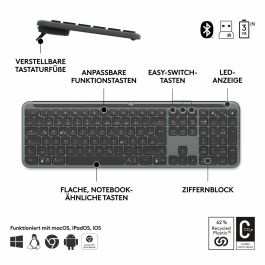 Logitech MK950 Signature Slim Combo Teclado y Ratón Inalámbricos, Multi-dispositivo, Scroll Rápido, Diseño Fino
