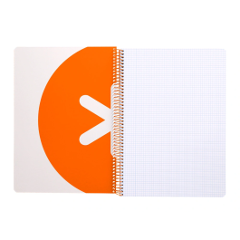 Antartik Cuaderno Espiral A4 Tapa Dura 80 Hojas 90gr Cuadro 4mm con Margen Color Mostaza