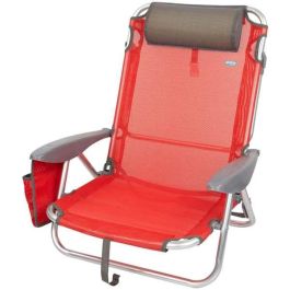 Silla playa plegable aluminio 4 posiciones menorca 51x45x76 cm con cojin y bolso. Silla playa plegable aluminio 4 posiciones menorca 51x45x76 cm con cojin y bolso.