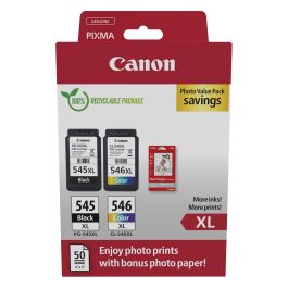CANON CARTUCHO NEGRO/COLOR PG-545XL/CL-546XL + PAPEL FOTO 4X6 (GP-501 50H) Precio: 50.49999977. SKU: B17ELVTN9W