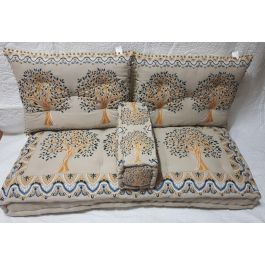 DKD Home Decor Sillón Amarillo Beige 76 x 1 x 145 cm Set de 4