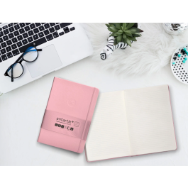 Antartik Cuaderno A5 Tapa Dura Hojas Rayas Rosa Pastel 100 Hojas 80gr FSC