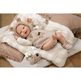Muñecas Arias Muñeco Reborn Ruben c/cojin, Cuerpo Blando 45 cm