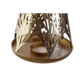 DKD Home Decor Farola Glam Dorada de Metal, Estilo Moderno, 42 cm Alto x 25x25 cm de Base. Lámpara de Pie para Salón Dormitorio