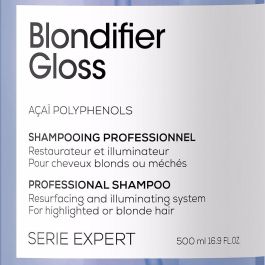 L'Oreal Champú Blondifier Gloss 500ml para Cabello Rubio con Efecto Frío y Brillo, Nuevo Formato