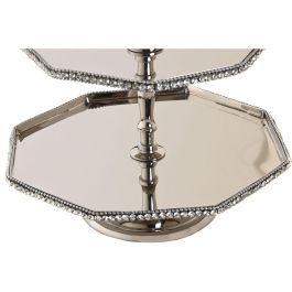 Centro de Mesa DKD Home Decor Plateado Acrílico Aluminio 23 x 23 x 22 cm