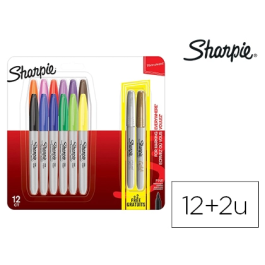 Sharpie Rotulador Permanente Punta Fina Blister 12 Unidades Colores Surtidos + 2 Unidades Color Precio: 15.49999957. SKU: B1A5P7JZFM