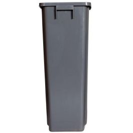 PROBBAX - PB-1090-GRY - Cubo de reciclaje sin tapa - 32 x 46 x 76,2 cm - 80 L - Gris