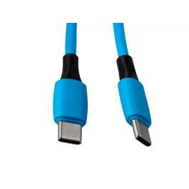 Q-connect Cable USB-C a USB-C PVC 1m Azul