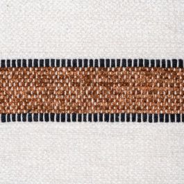 Cojín Blanco-Marrón Algodón/Terciopelo 30 X 50 cm