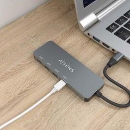 AISENS - HUB USB 3.2 GEN2 10G USB-C, USB-C/M-4xUSB-C/H, GRIS, 15CM AISENS - HUB USB 3.2 GEN2 10G USB-C, USB-C/M-4xUSB-C/H, GRIS, 15CM