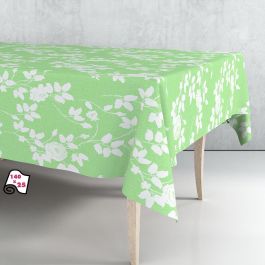 Rollo de hule mantel hojas verde claro 140cm x 25m exma