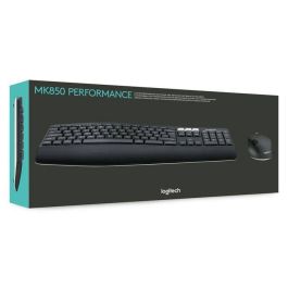 Logitech MK850 Teclado y Ratón Inalámbrico Performance Combo, Confort Ergonómico con Reposamuñecas Acolchado, Multipareja 3 Dispositivos
