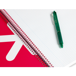 Antartik Cuaderno Espiral A4 Tapa Dura 80 Hojas 90gr Cuadro 4mm Con Margen Negro