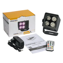 Algamlight Foco Par Led 4X4W Rgb+Ww Ip65 Con Batería Y W-Dmx Event Par 44 Quad Ip Compacto Y Versátil