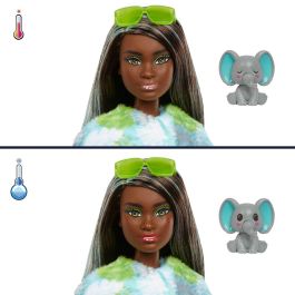 Barbie HKP98 Cutie Reveal Amigos Jungla Muñeca Articulada Elefante con Disfraz Peluche 10 Sorpresas y Cambio de Color