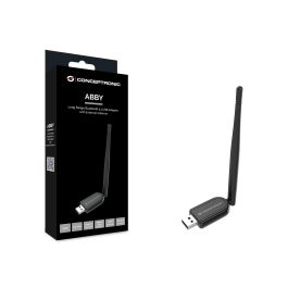 Conceptronic Adaptador USB Bluetooth 5.1 ABBY07B con Antena 2dBi, Alcance 100m, Clase 1, Bajo Consumo, Plug and Play para Windows
