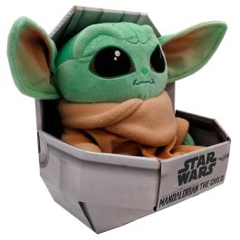 Smoby Peluche Baby Yoda 'El Niño' Star Wars 25 cm, Suave Textil, Apto para Bebés desde 0 Meses, Presentación en Caja Cuna