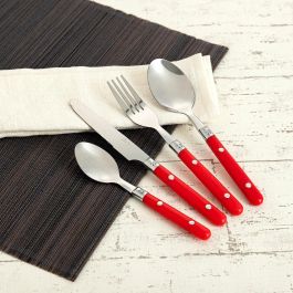 Pradel Set 16 Cubiertos Saxo Acero Inoxidable 25 cm 1.2 mm Bicolor Brillo Apto Lavavajillas