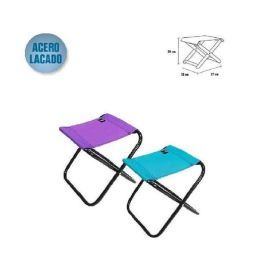 Taburete acero polyester 32x27x34cm - modelos surtidos Taburete acero polyester 32x27x34cm - modelos surtidos