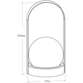 Galix Linterna Solar de Metal y Vidrio Bola de Cuentas para Jardín Exterior 10 Lúmenes LED Blanco Recargable, 8 Horas Autonomía Galix Linterna Solar de Metal y Vidrio Bola de Cuentas para Jardín Exterior 10 Lúmenes LED Blanco Recargable, 8 Horas Autonomía
