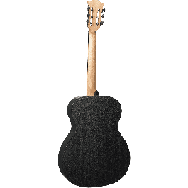 Lag Guitarra Acústica Folk Nylon Auditorium Negra Burst Tapa Abeto Engelmann Macizo Sapelli Open Pore