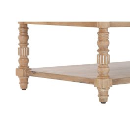 DKD Home Decor Mesa Centro Romantico Clasicjc Marron 110x60x45 cm Mango 2 Cajones 1 Estanteria