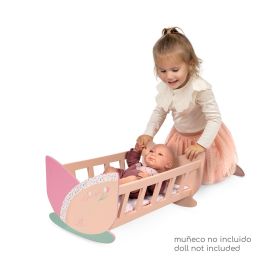Decuevas 55174 Cuna de Madera para Muñecas Colección Tulipe con Colchón a Juego hasta 48 cm