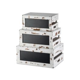 TABLECRAFT - RCBCRATE2 - SET de 3 CAJAS - ELEVADORES - Blanco decapado TABLECRAFT - RCBCRATE2 - SET de 3 CAJAS - ELEVADORES - Blanco decapado Precio: 123.50000036. SKU: B12VJ3ZRA3