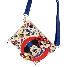 Loungefly Cuaderno Bolso Mickey and Friends Disney Classic Piel Vegana 16.5x22.2cm con Cremallera y 150 Hojas Rayadas
